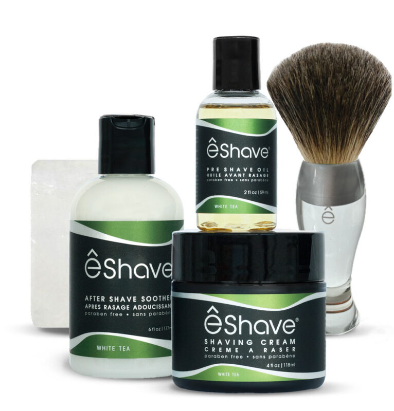 eshave-basic-shaving-kit-for-men-white-tea-clear-brush