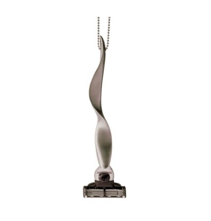 twirled_3 blade razor nickel